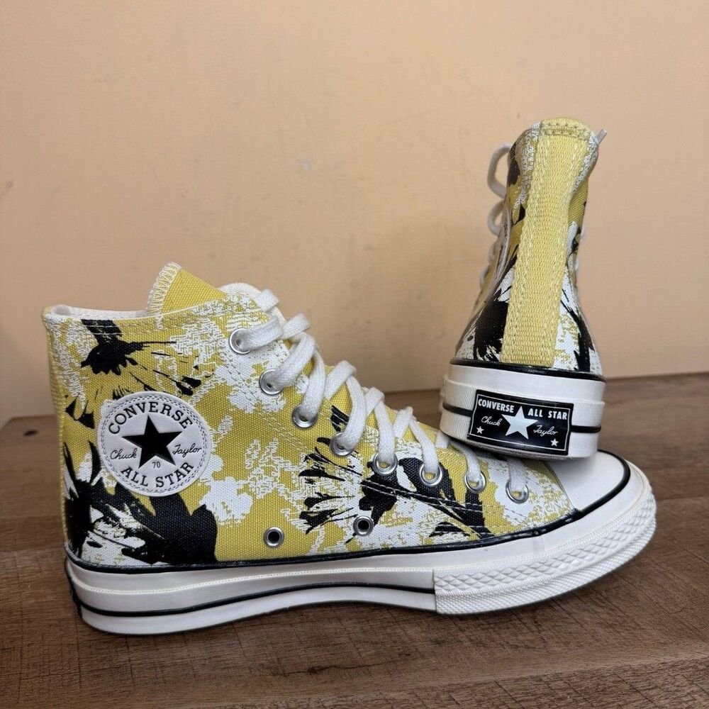 Converse Chuck 70 Hi "Hybrid Floral" Women's size 7.5 Shoes trainers yellow Blac - Picture 2 of 8